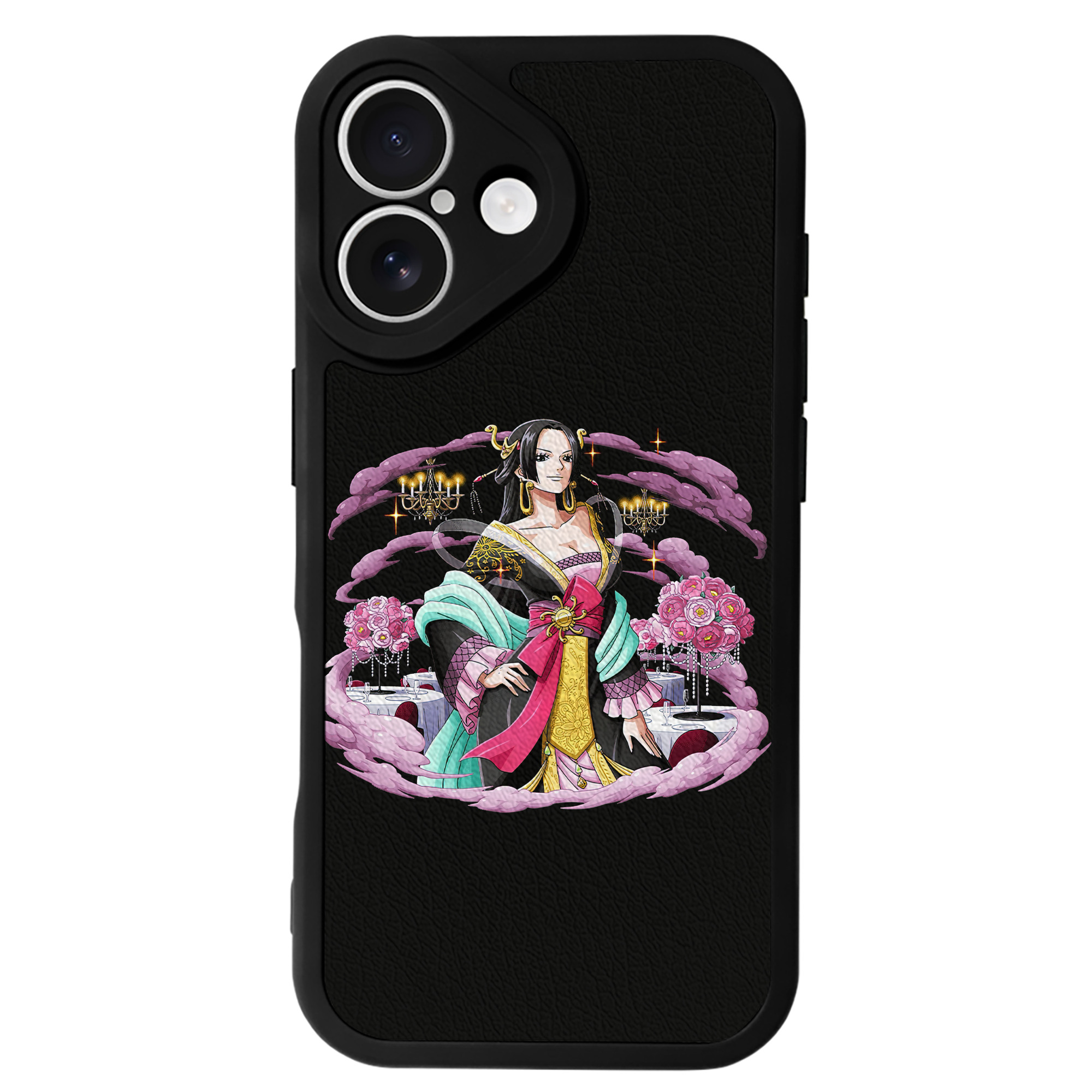 （画像用） ワンピース ボア・ハンコック ONE PIECE Boa·Hancock 【iPhone 16シリーズ対応】シリコンスマホケース（レザー調） 材質：シリコン